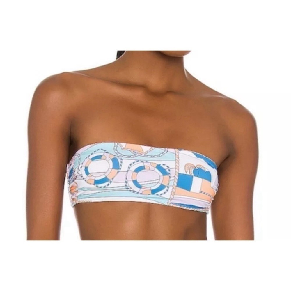 NWOT ANTHROPOLOGIE SOLID & STRIPED Arden Bandeau Bikini Top